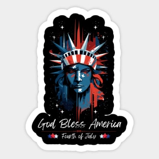 4th of July God Bless America // T-shirt Lifestyle Sticker